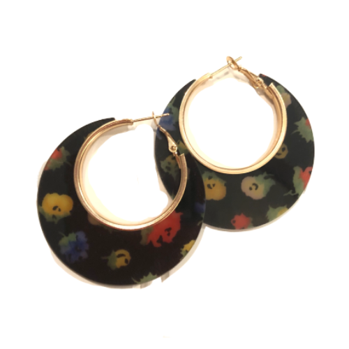 Floral Round Earrings