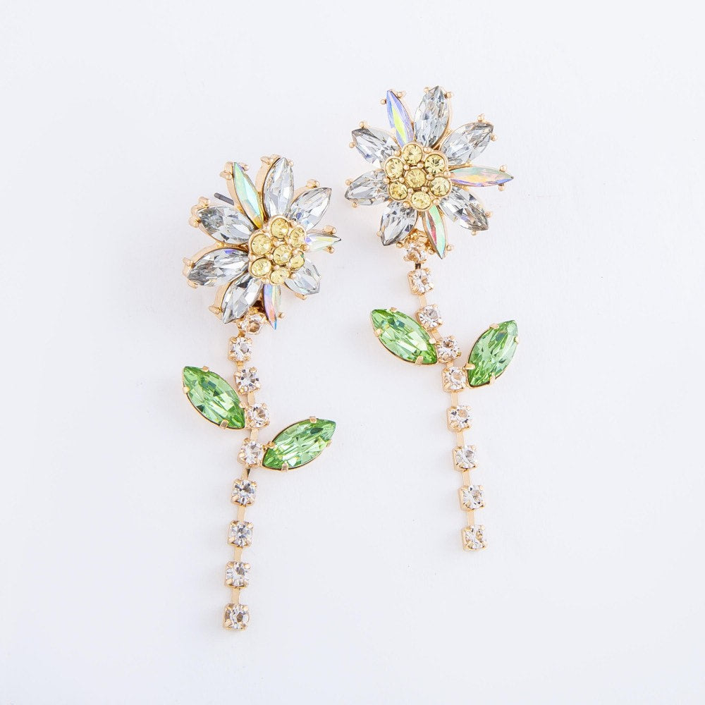 Rhinestone Flower Earring
