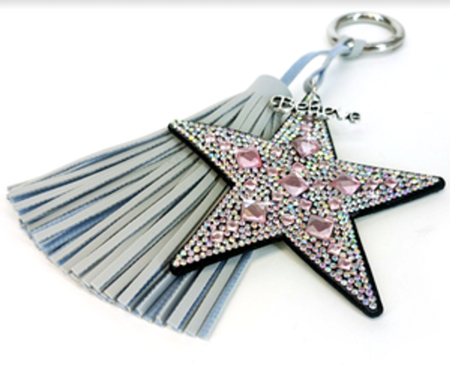 Star Rhinestone Bag Charm-Key Ring