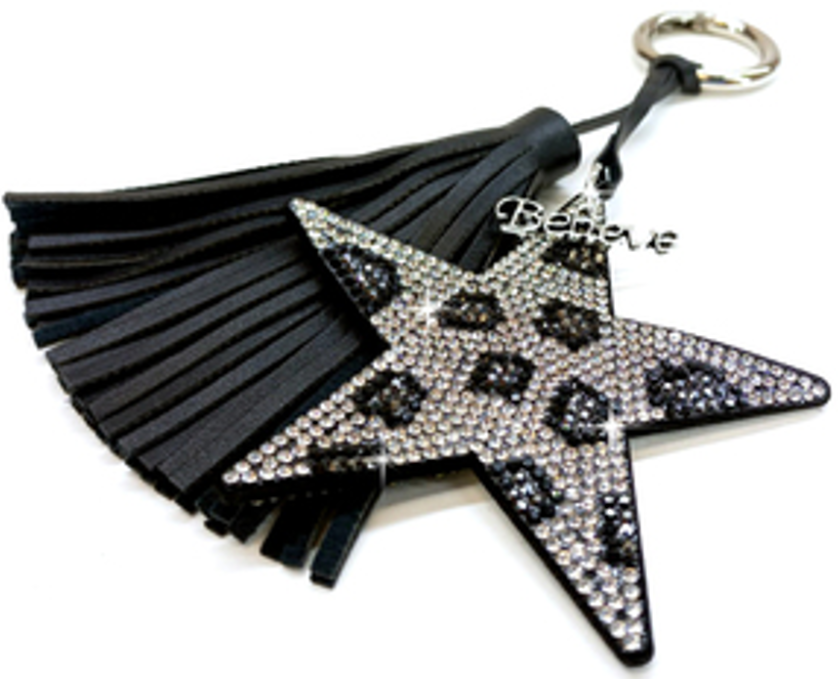 Star Rhinestone Bag Charm-Key Ring