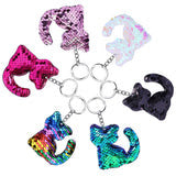 Sequin Flip Kitty Keychain